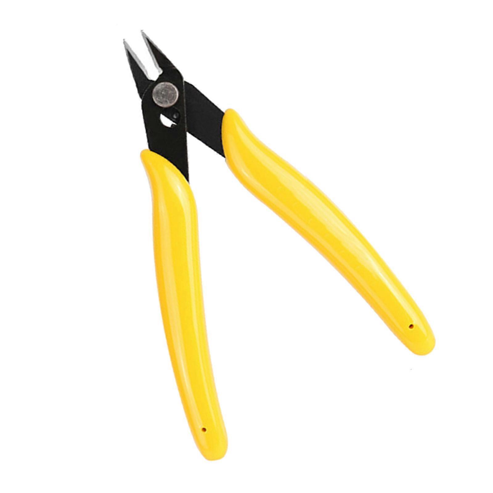 Lightweight 13cm Electronic Component Trimming Tool Diagonal Pliers With Durability Carbon Steel Construction Tool  Yellow