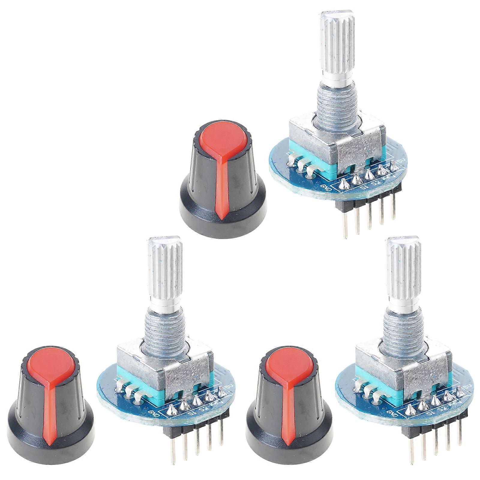 High Precise 360 Degree Rotary Encoders Module With Knob Caps For Projects 5V Digital Potentiometer Sensors Board Multicolor