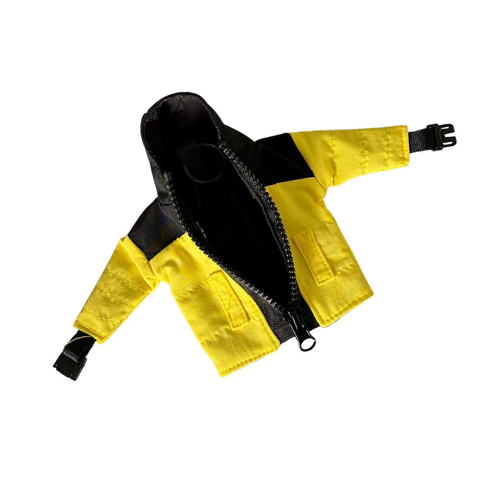 mini doudoune à la mode porte-clés en tissu nylon résistant à l’eau porte-clés léger pour une utilisation quotidienne jaune