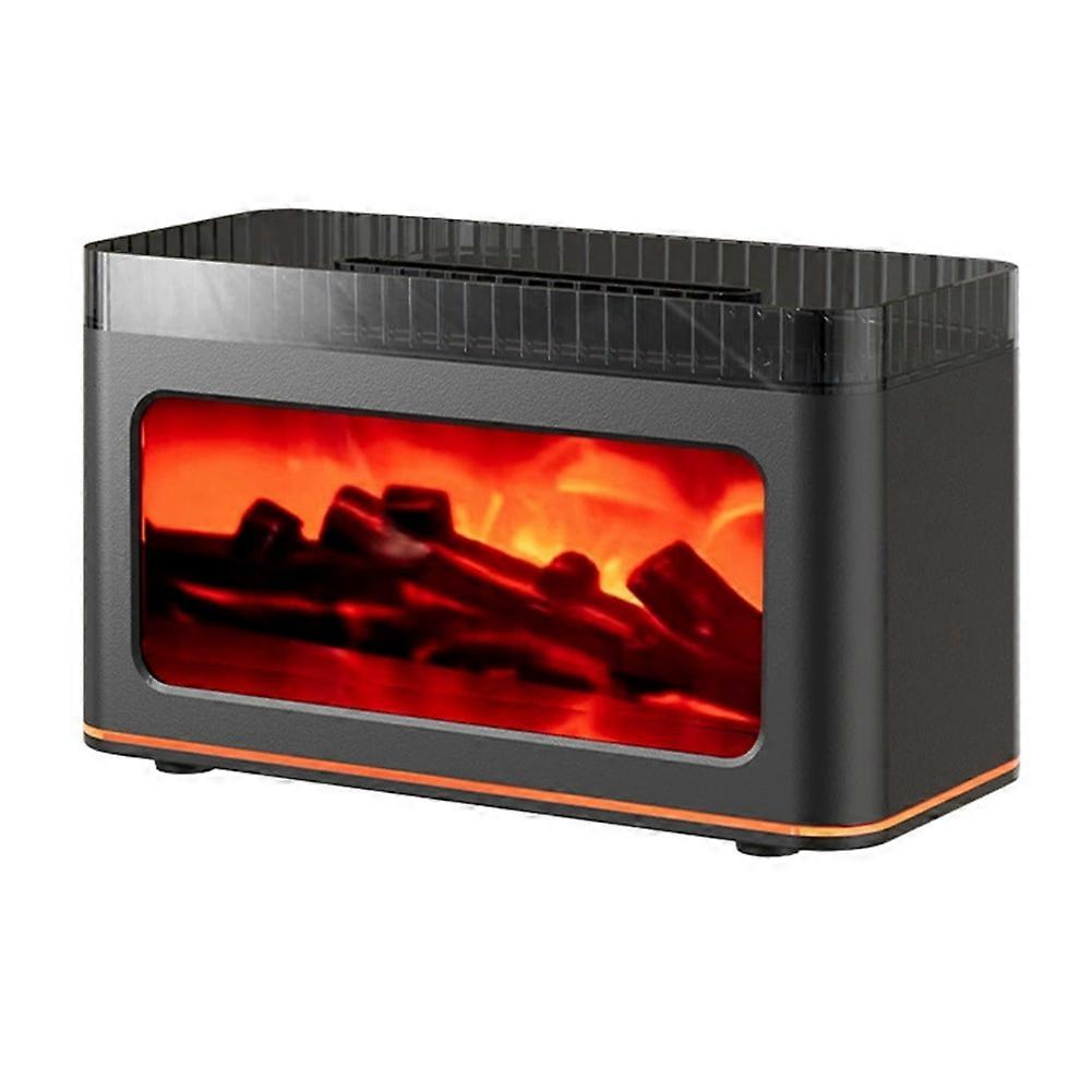 Mini Fireplace Aroma Diffuser Simulated Fireplace Flame Humidifier Desktop Simulated Wood Flame Aroma Diffuser B