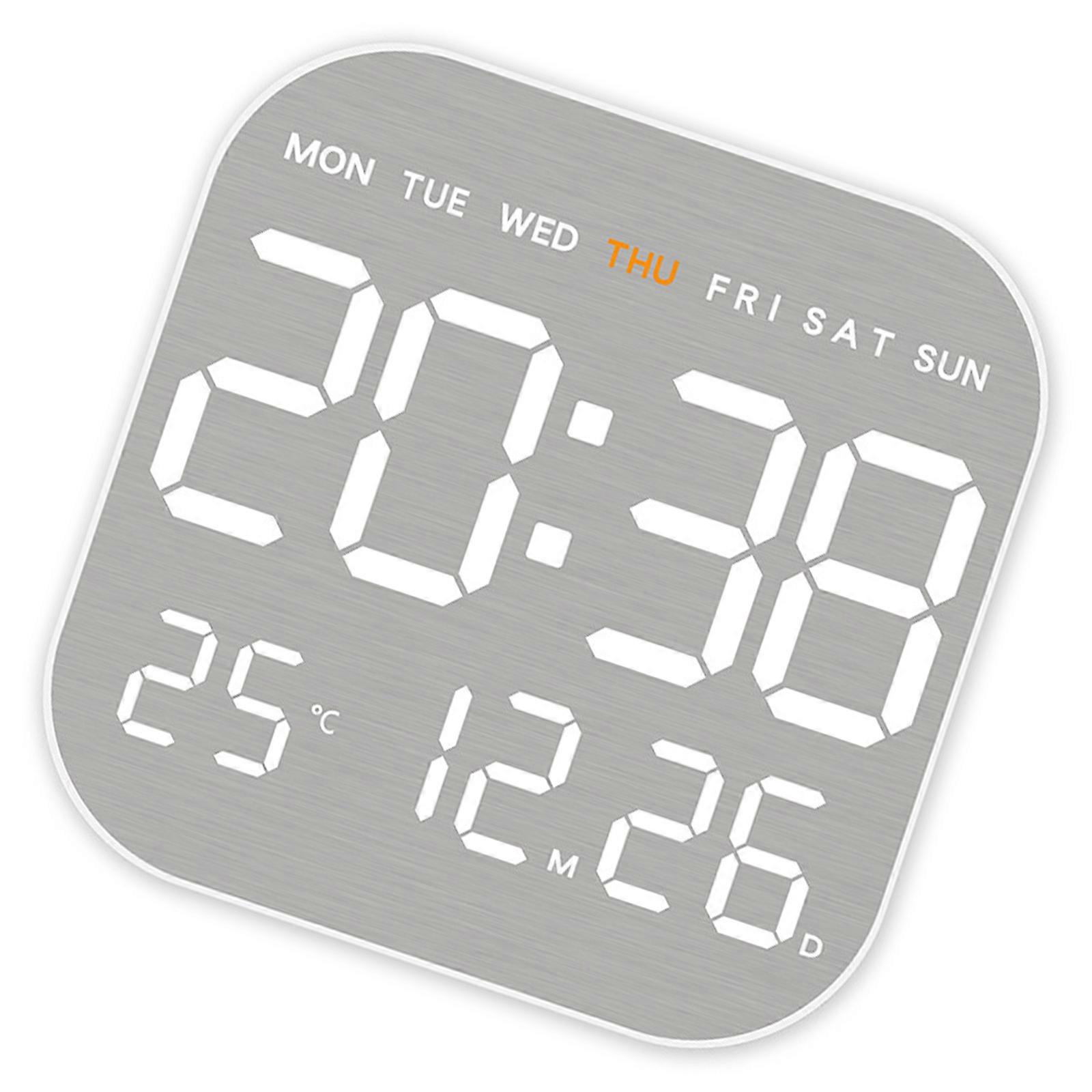 Large Screen Digital Alarm Clock with Date Display and Snoozes Feature for Modern Lifestyle Multicolor