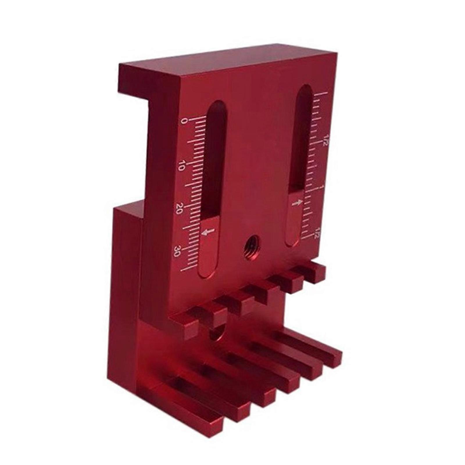 Table Saw Gaps Gauge, Woodworking Measuring Ruler, Mortise and Tenons Tool Movable Measuring Block Line Sawtooth Ruler Multicolor