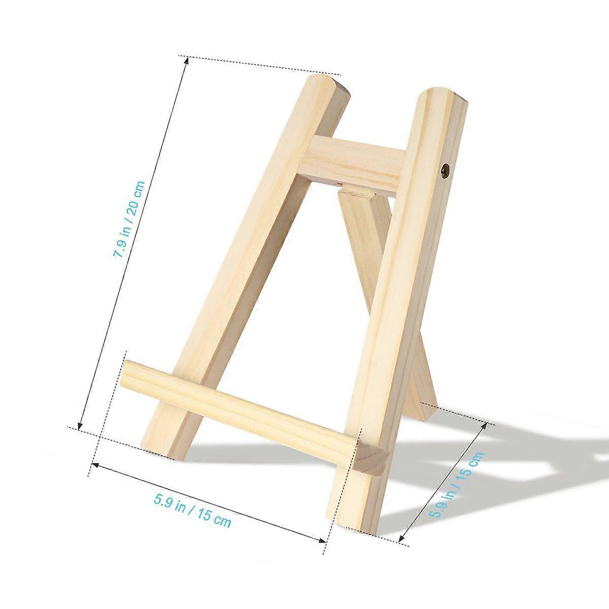 Toyvian 1pc Small Tabletop Desk Calendar Display Stand Wood Artist A-Frame Easel Photo Frame Bracket Photo Painting Triangle Easel(15 x 20cm)