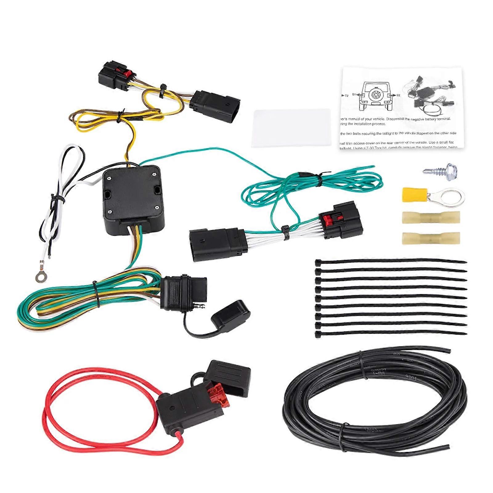 Vehicle Towing Light Cable Wire Harness Assembly Quick Connection System 56407 Reliable Lighting Connection Weatherproof Multicolor