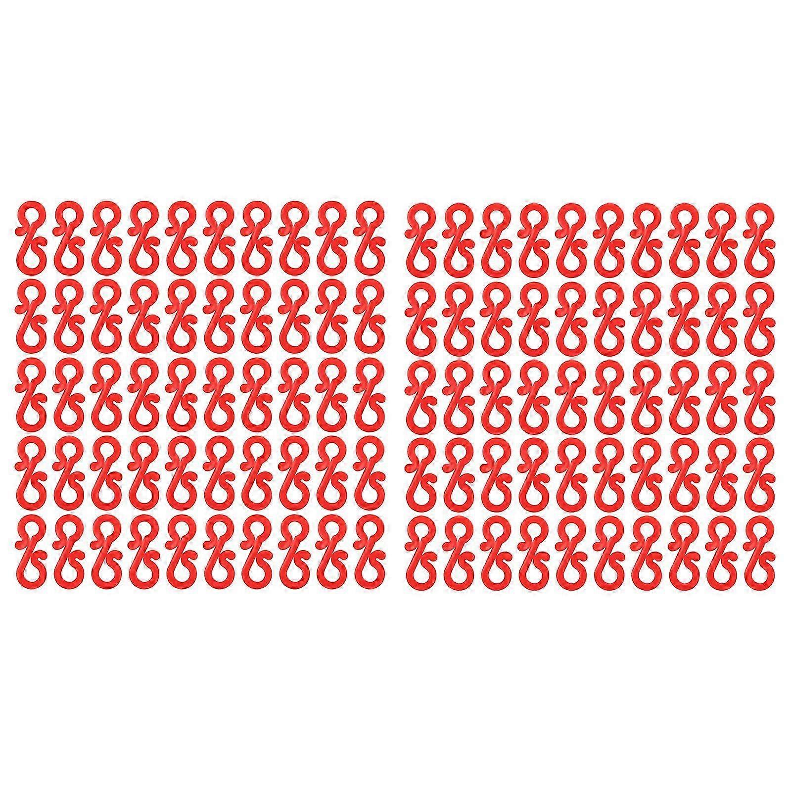 100pcs Clips Waterproof Frostproof Reusable Plastic S Hook Gutter String Light Hooks for Christmas