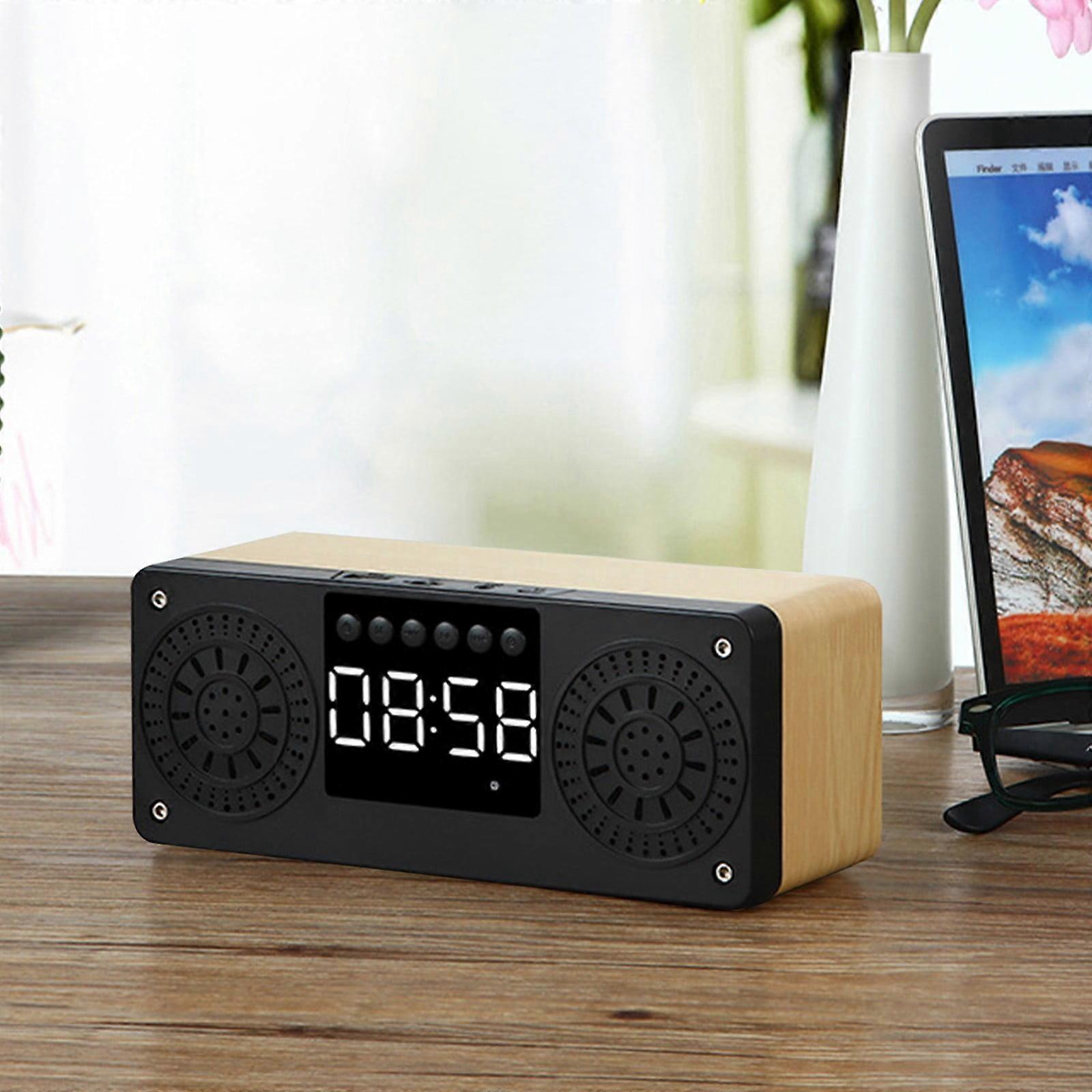 Txmfgh A10 Wooden Clock - Multi-function Bluetooth Audio, U Disk Card Support; Perfect Gift for Home, Mobile, and Computer Use; Enhances Home Decor