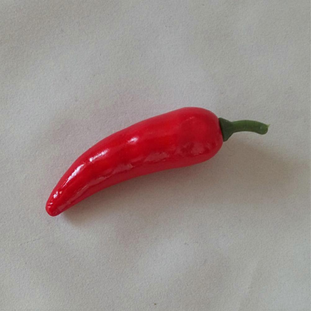 Fake Vegetable for Decoration 50Pcs Mini Red Artificial Chili Simulation