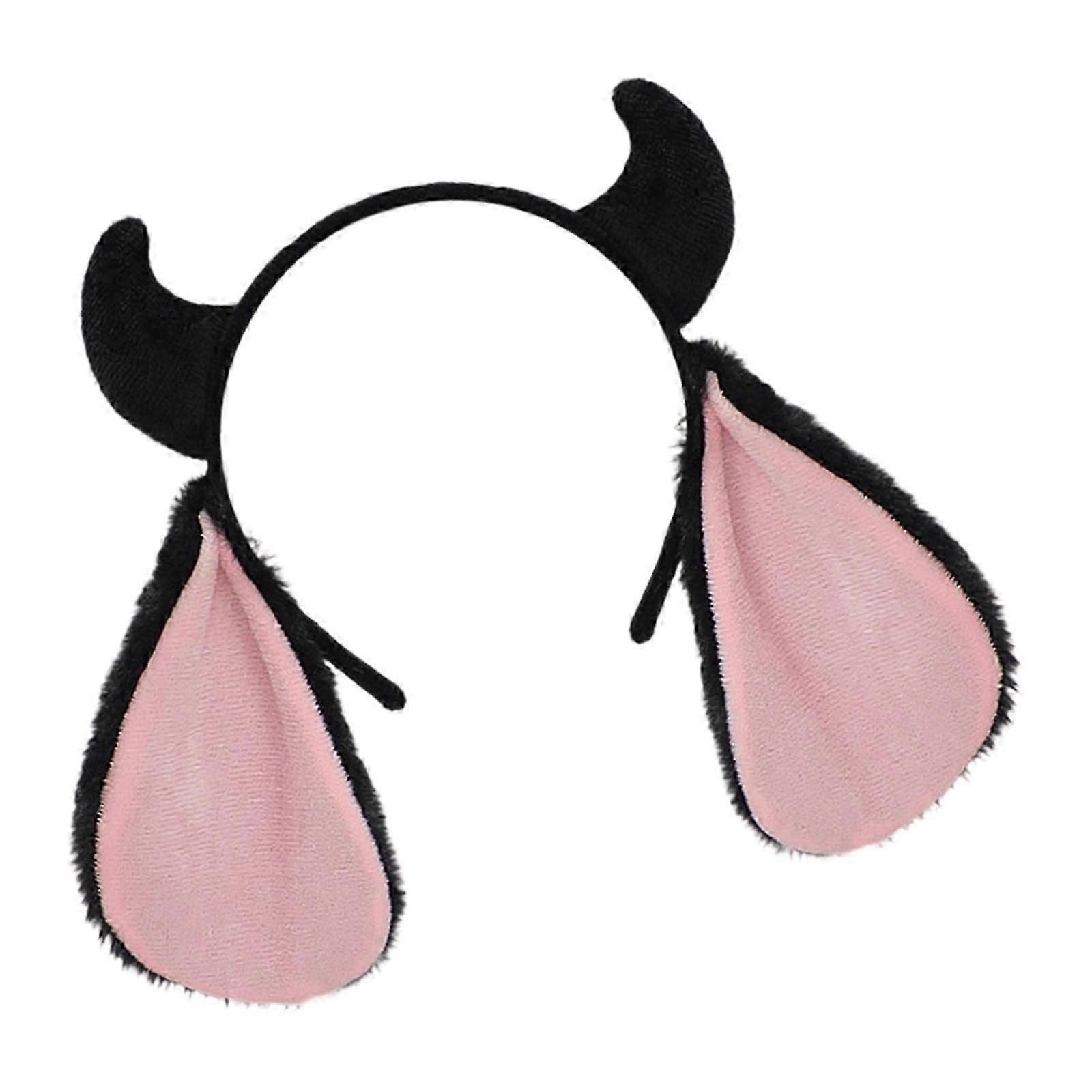 A fluffy sheep horn ear headband is suitable for a masquerade performance