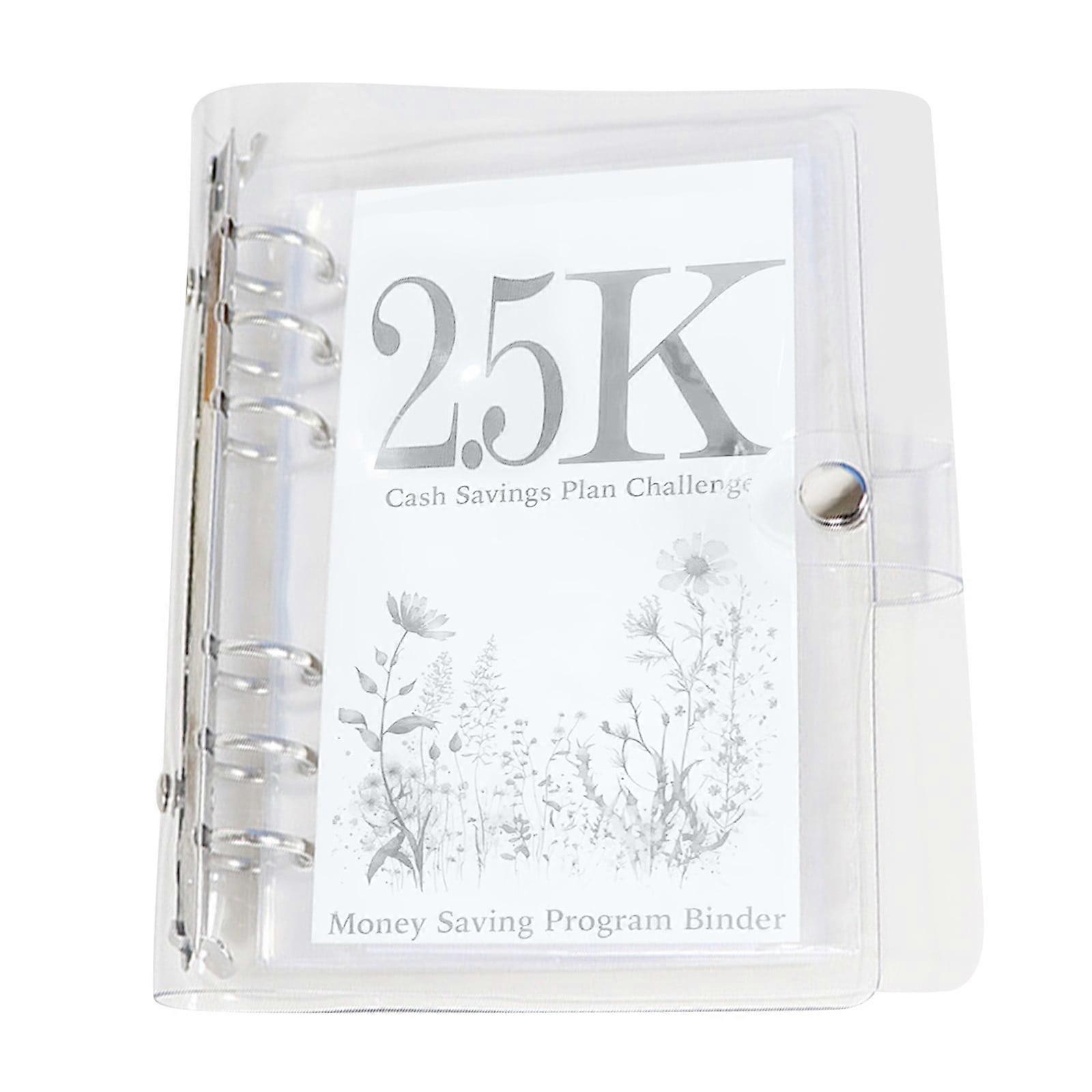 HKUKY 12-Month Money Saving Challenge Binder with Envelopes, Reusable Savings Challenge Book for Budgeting