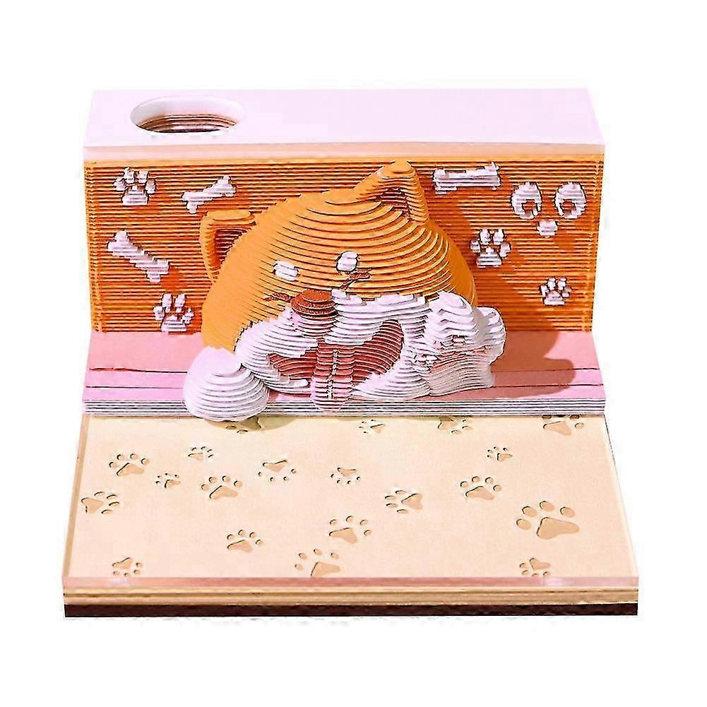 3D Desk Note Pad Tear-Away Calendar Note Cute-