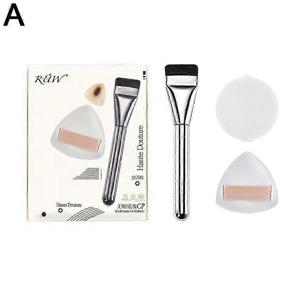 Three in One Box Pineapple Puff Super Soft No Liquid Flat Makeup Brush Clean