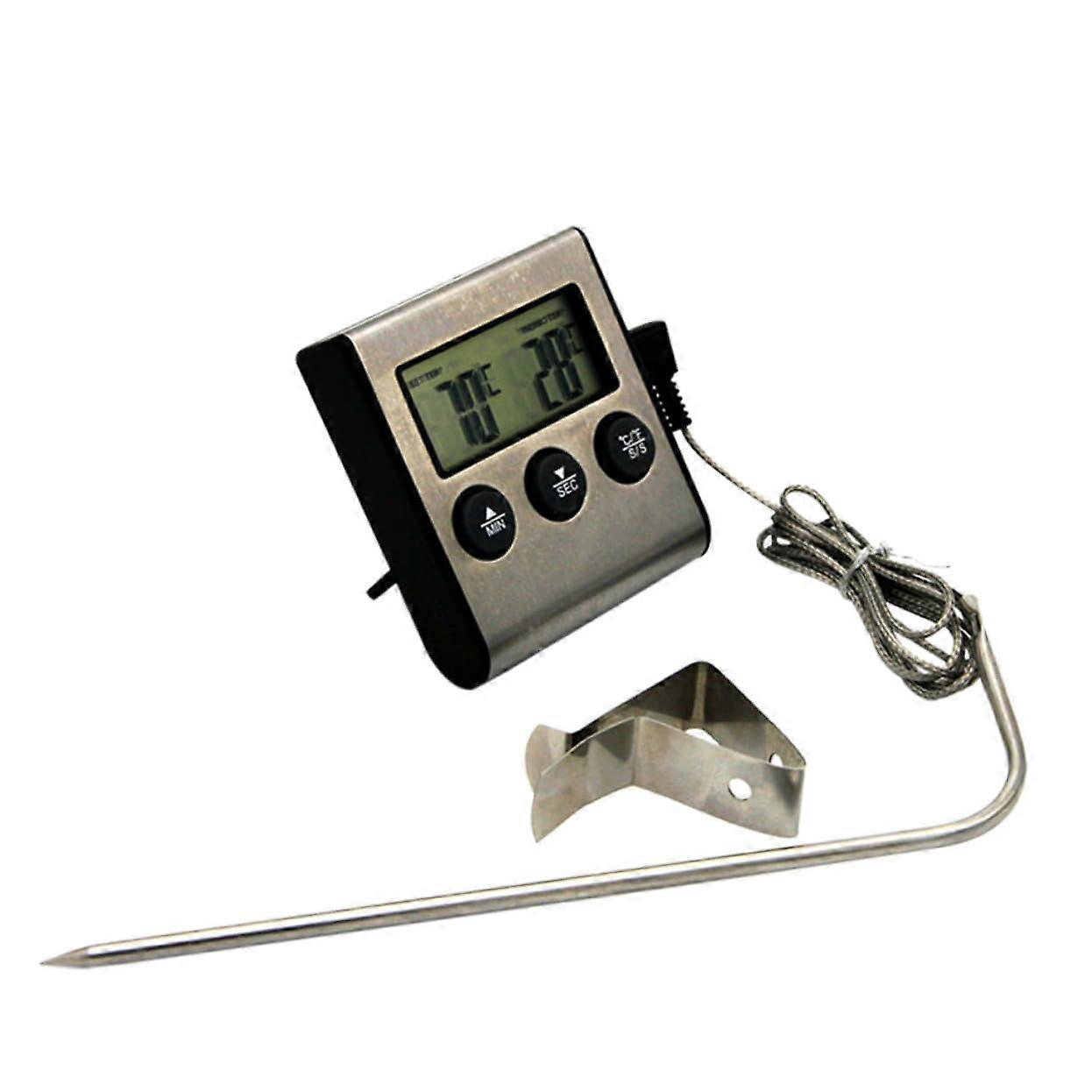 BBQ Thermometer with Large Clear Display, Accurate Oven Safe Cooking Temperature Gauge