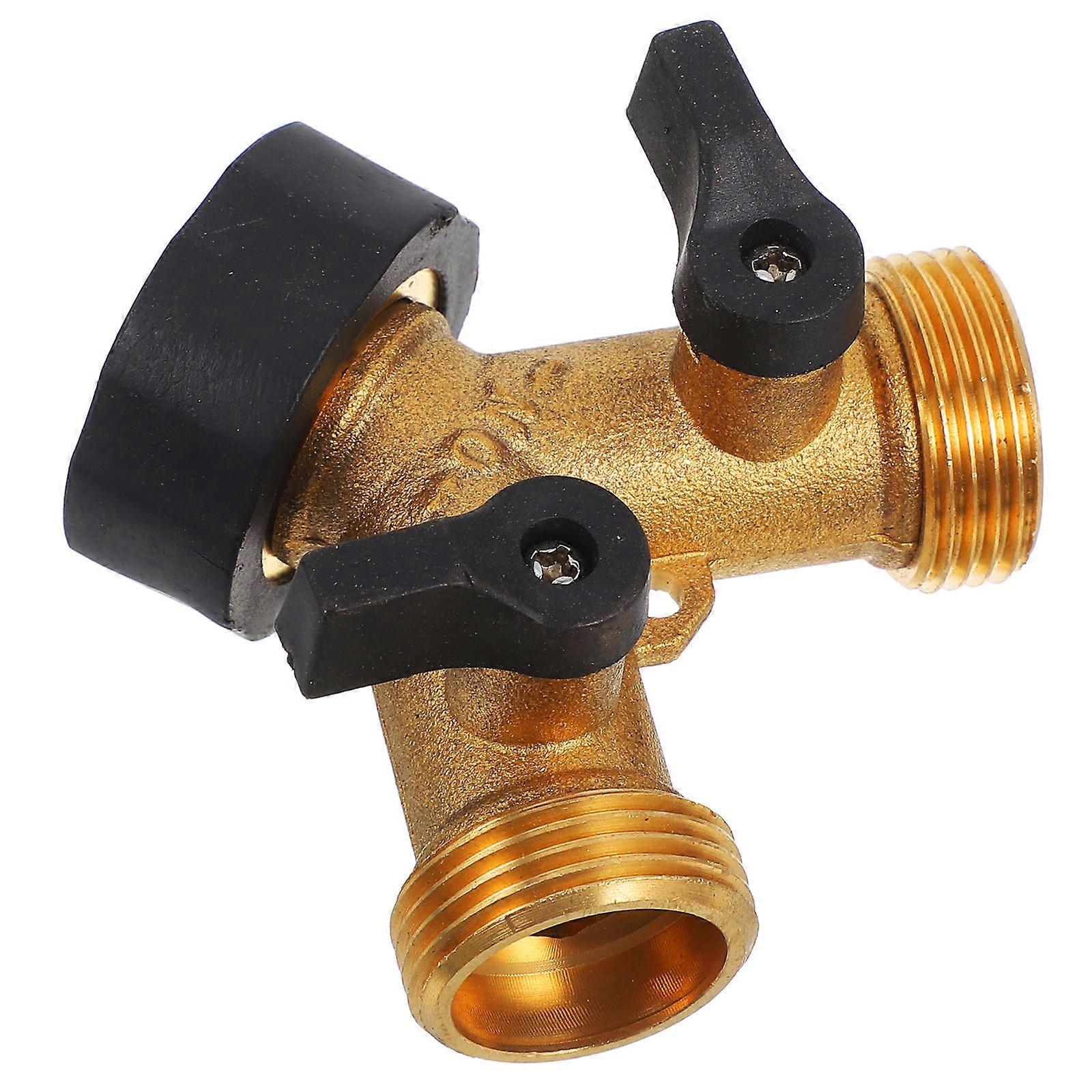 Copper Water Spigot Splitter for Kitchen Use with 2 Way Connector