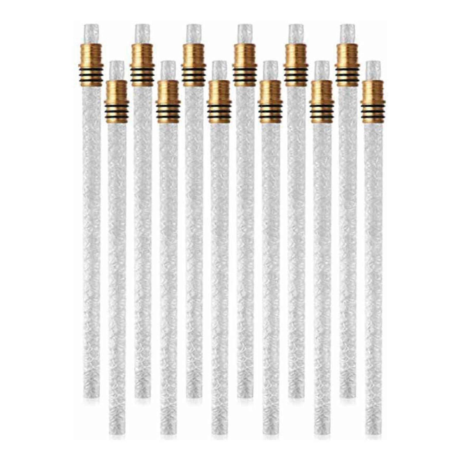 Wine Bottle Torch Wicks Kit with RustResistant Brass Holders for DIY Outdoor Lighting, 10PCS