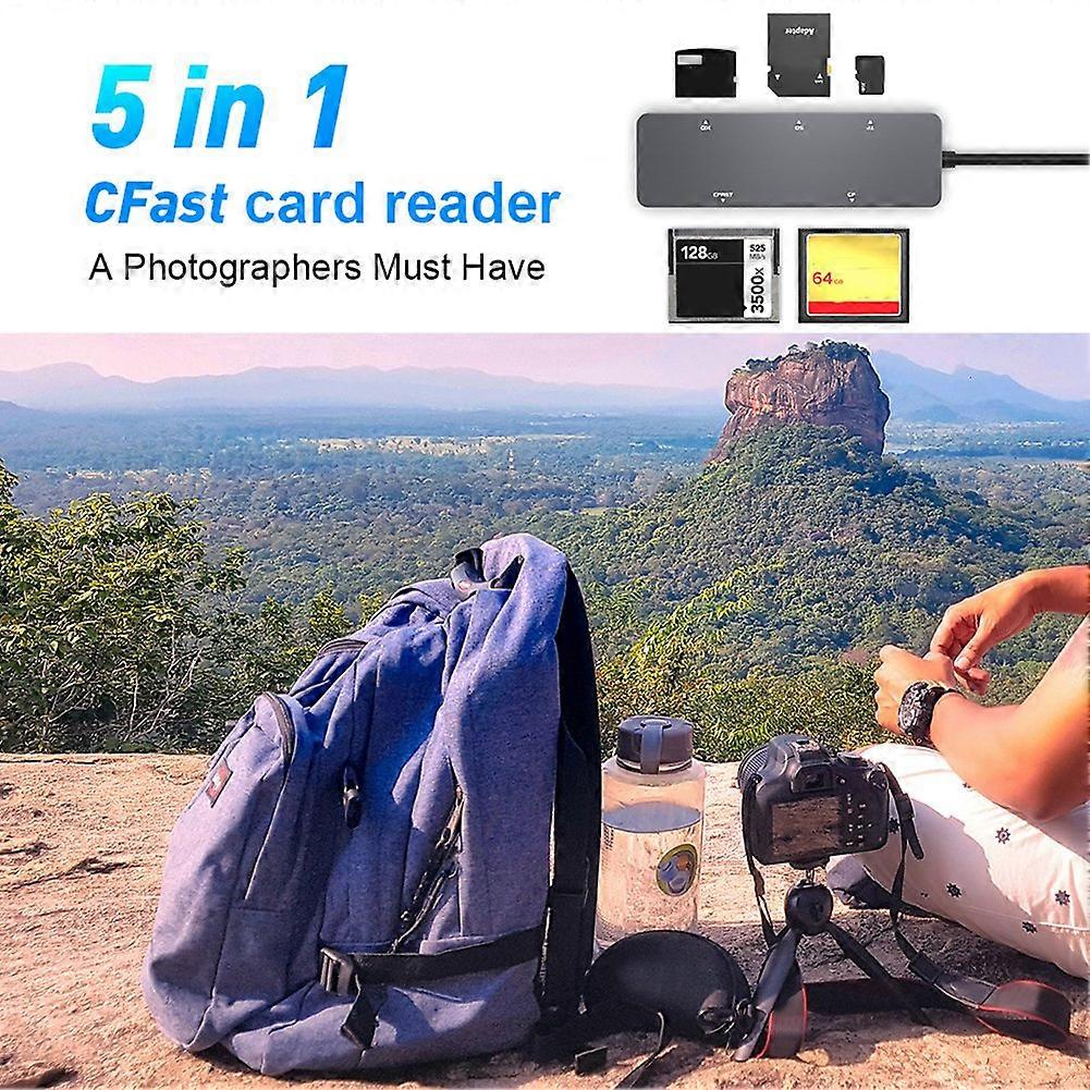 5 in 1 Multi Memory Card Reader OTG Adapter Supports SD/TF/MS/CF/XD Card Reader for Computer PC Laptop