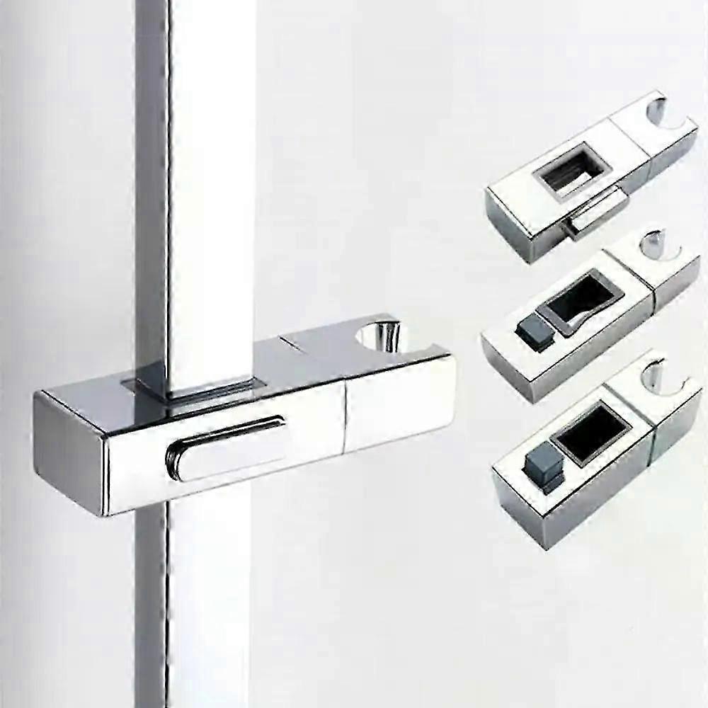 Square Pipe Shower Head Holder Adjustable Rotatable Bathroom Slide Bar Shelf Replacement Riser Rail Bracket