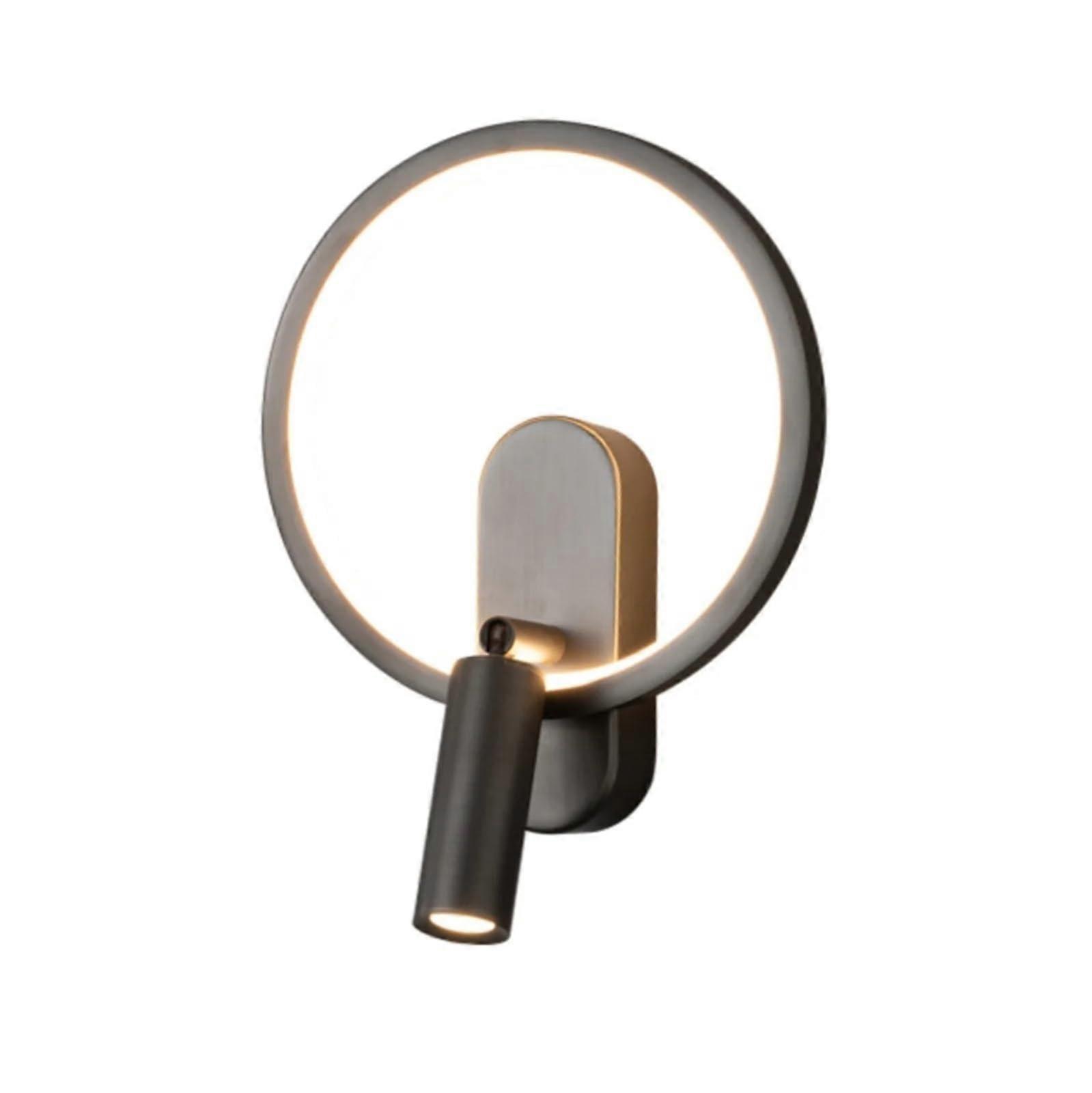 Copper Wall Lamp with Adjustable Rotatable Head for Bedroom Reading, Energy Efficient Lighting