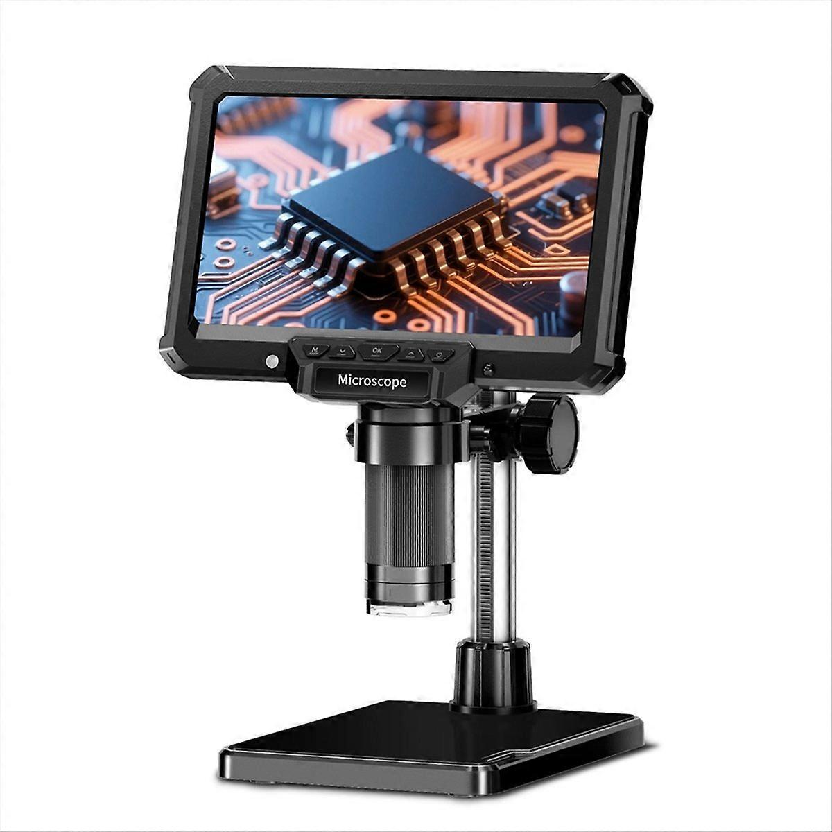 7inch Microscope Digital Coin Microscope Coin Magnifier with Lights HD Microscope for PCB, Coins, Plants