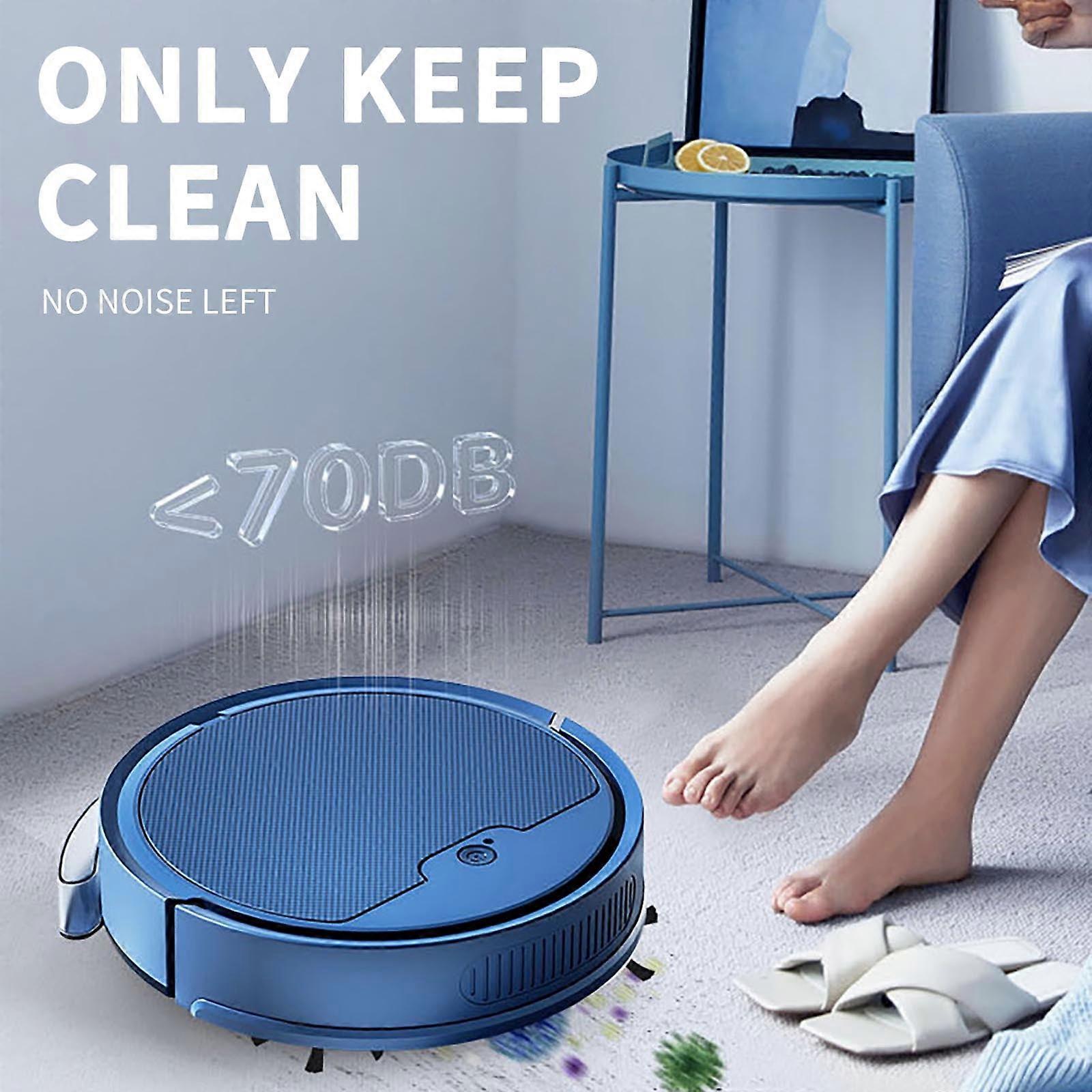 UAEBM Smart Robot Vacuum Cleaner with Large Water Tank, All-in-One Sweeping and Mopping Robot, App Controlled Wet Mopping Robot Cleaner Blue