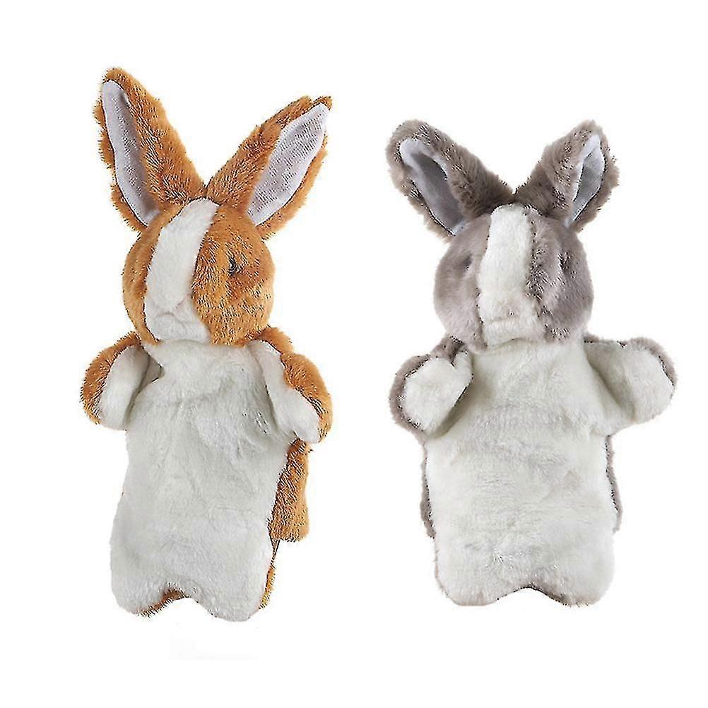 2pcs Funny Rabbit Hand Doll Interesting Hand Puppet Toys Interactive Toys