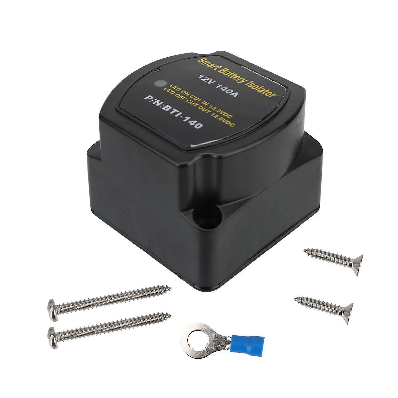 Easy Installation LCD Display Double Battery Relays Using ABS Plastic Housing for Campers and Boats Outdoor Activities Multicolor