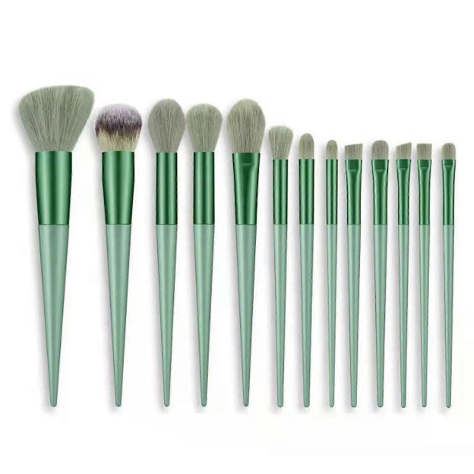 13 Piece Professional Makeup Brush Set with Soft Synthetic Bristles and Travel Storage Bag
