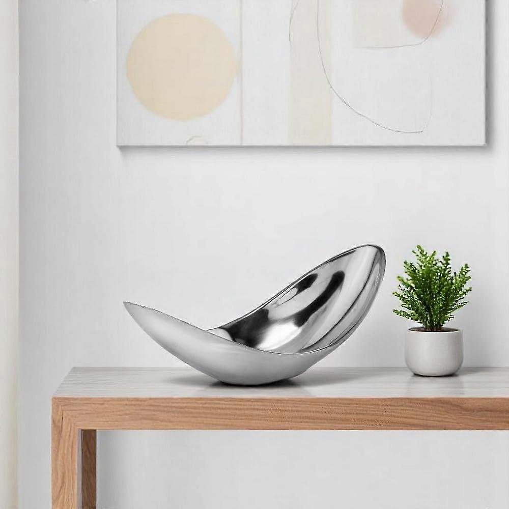 13' Aluminum Centerpiece Bowl with Modern Twisted Design for Elegant Table Decor