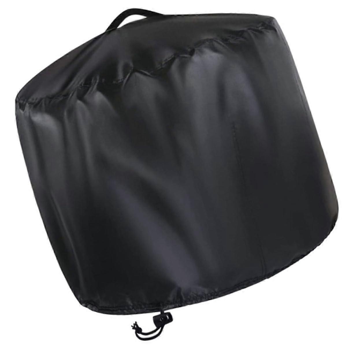 Waterproof Outdoor Fire Pit Cover Heavy Duty Round Protector with Drawstring and Storage Bag