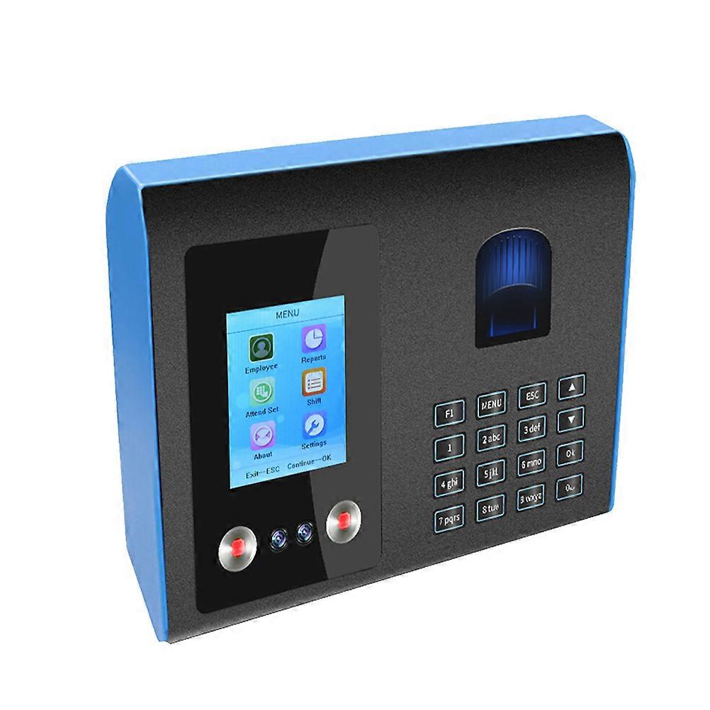 Fingerprint Attendance Recorder Featuring LCD Display For Employees In School Gate 18.5x15.5x3.6cm USB Data Download 1Set