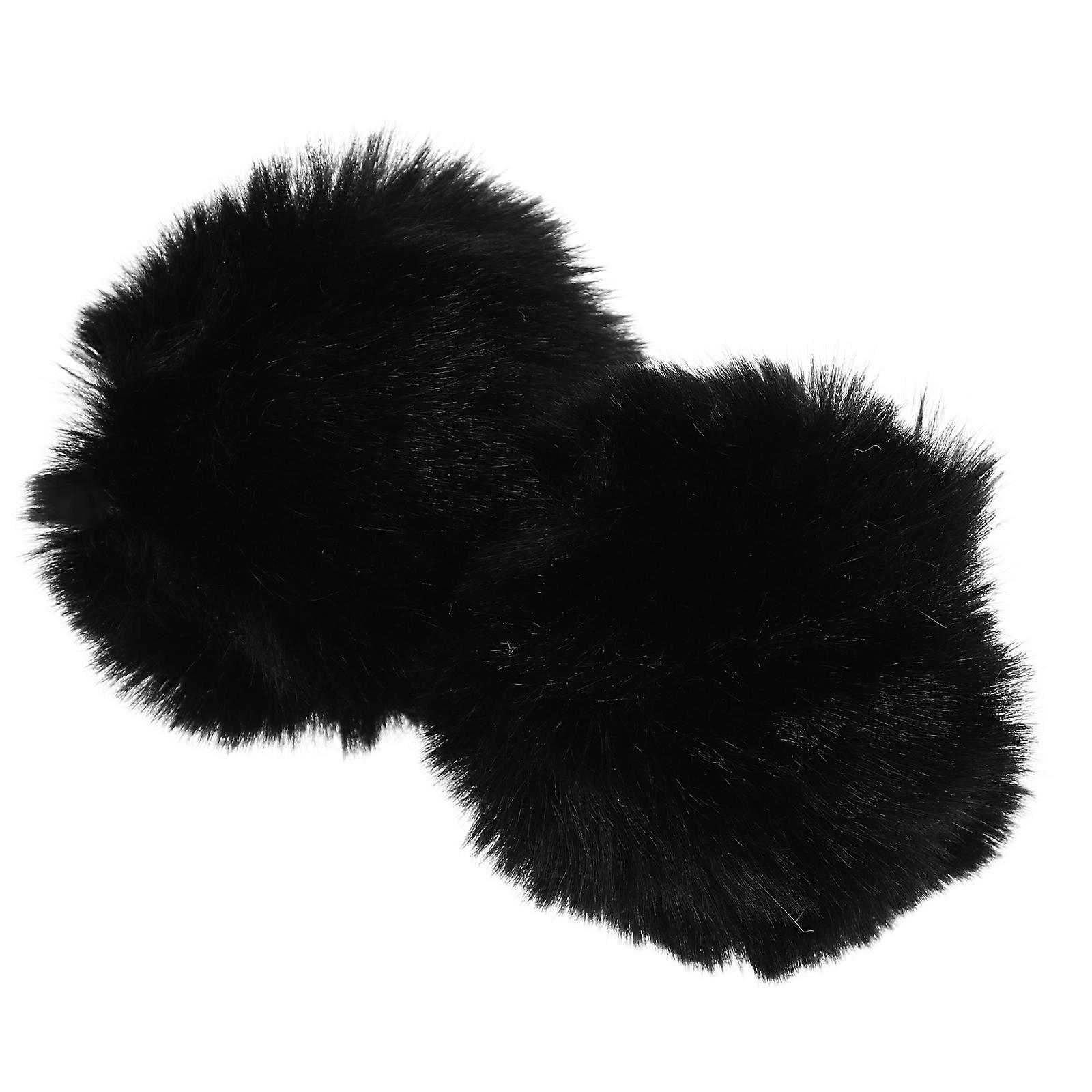 Fluffy Bunny Tail 2Pcs Clip on Plush Rabbit Costume Tail Decor