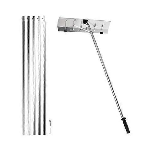 21FT Adjustable Aluminum Roof Snow Rake with 63cm Blade, Lightweight RustProof Removal Tool