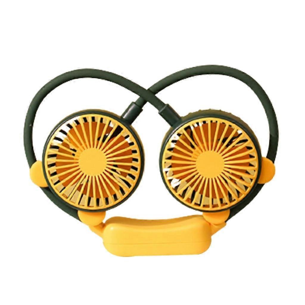 USB Rechargeable Neck Fan Hands Wearable  Cooling with 2 Speed Settings