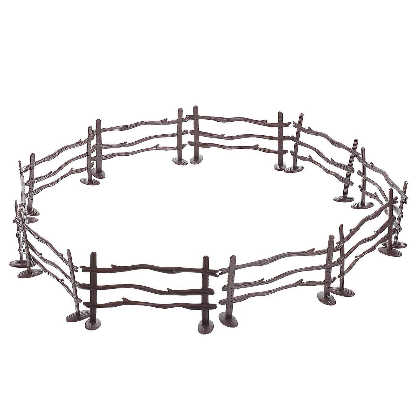 DIY Corral Fence Panel Simulation Fence for Decor 20Pcs Mini Set