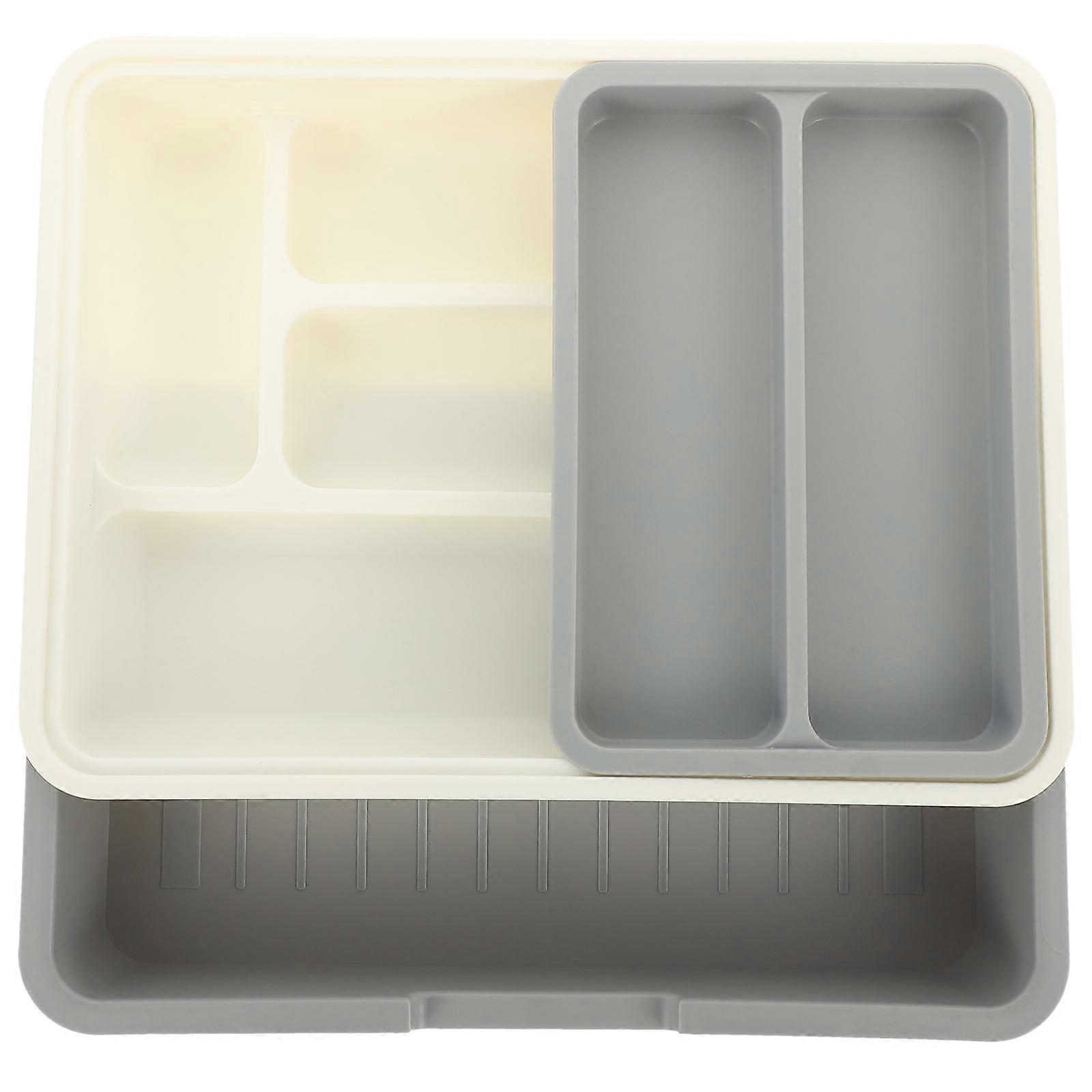 Multi-Function Cutlery Organizer Storage Box for Household Use 1Set PP Material