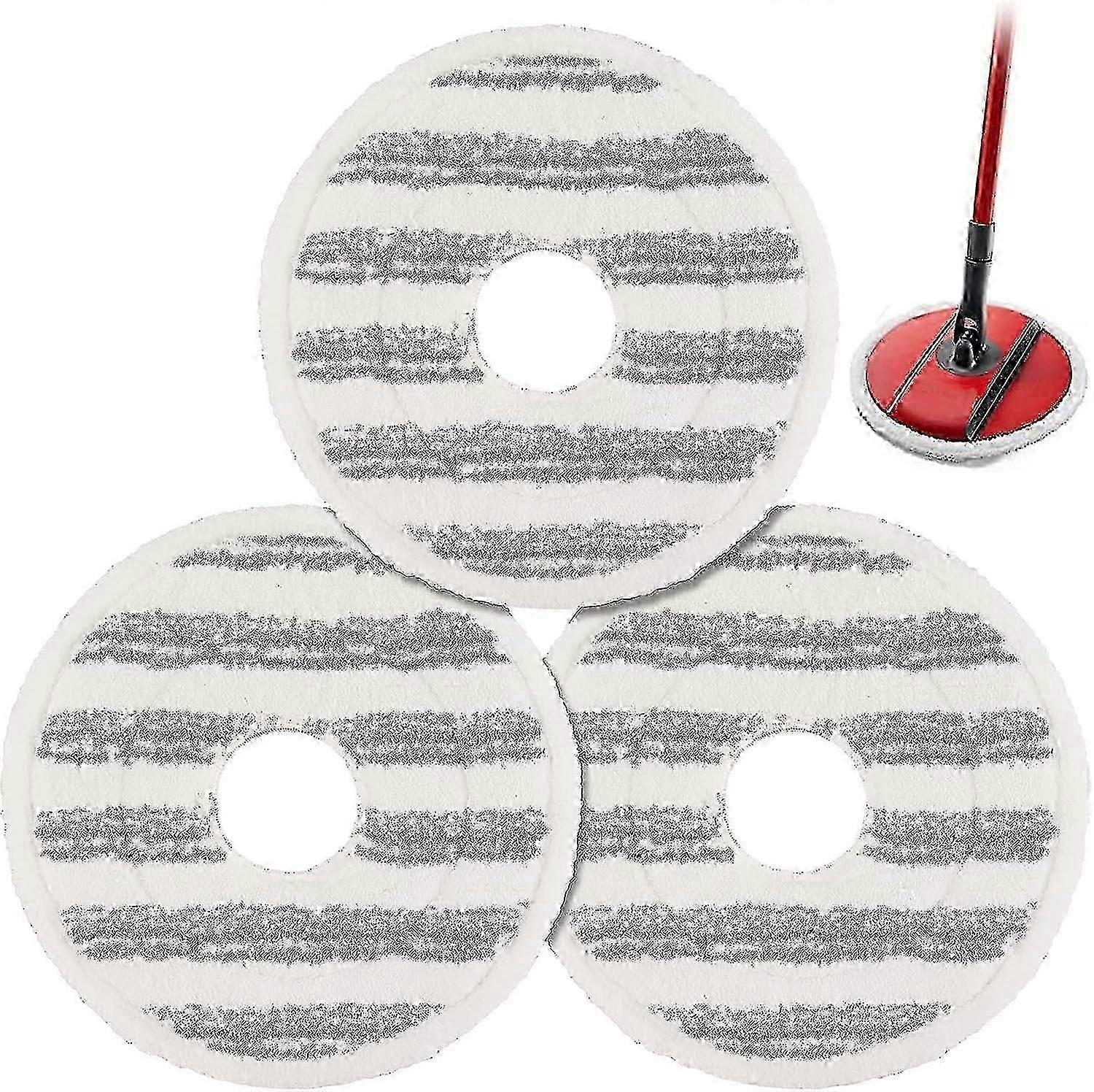 3pcs Mop Refill For Vileda Spin And Clean Mop,Spin Mop Head Replacement, Washable Reusable Microfiber Mop Head 26s