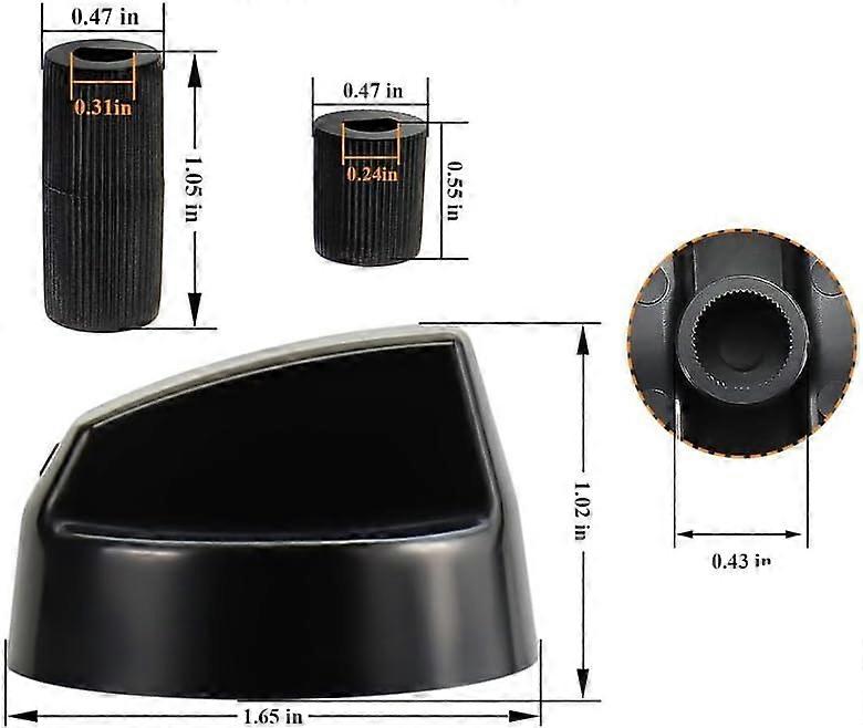 4 Pack Universal Stove Knobs Set, Durable Replacement Oven Stove Controls with Wide Compatibility