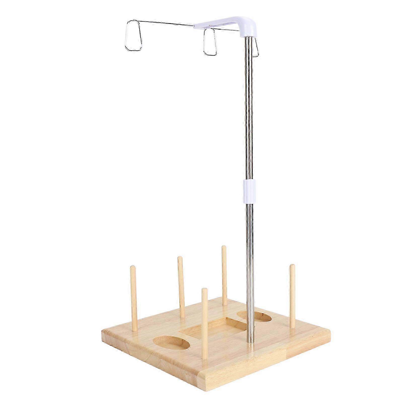 26-27 Thread Holder Stable Wood Base Large Spool Thread Stand for Embroidery Sewing Machine Type D