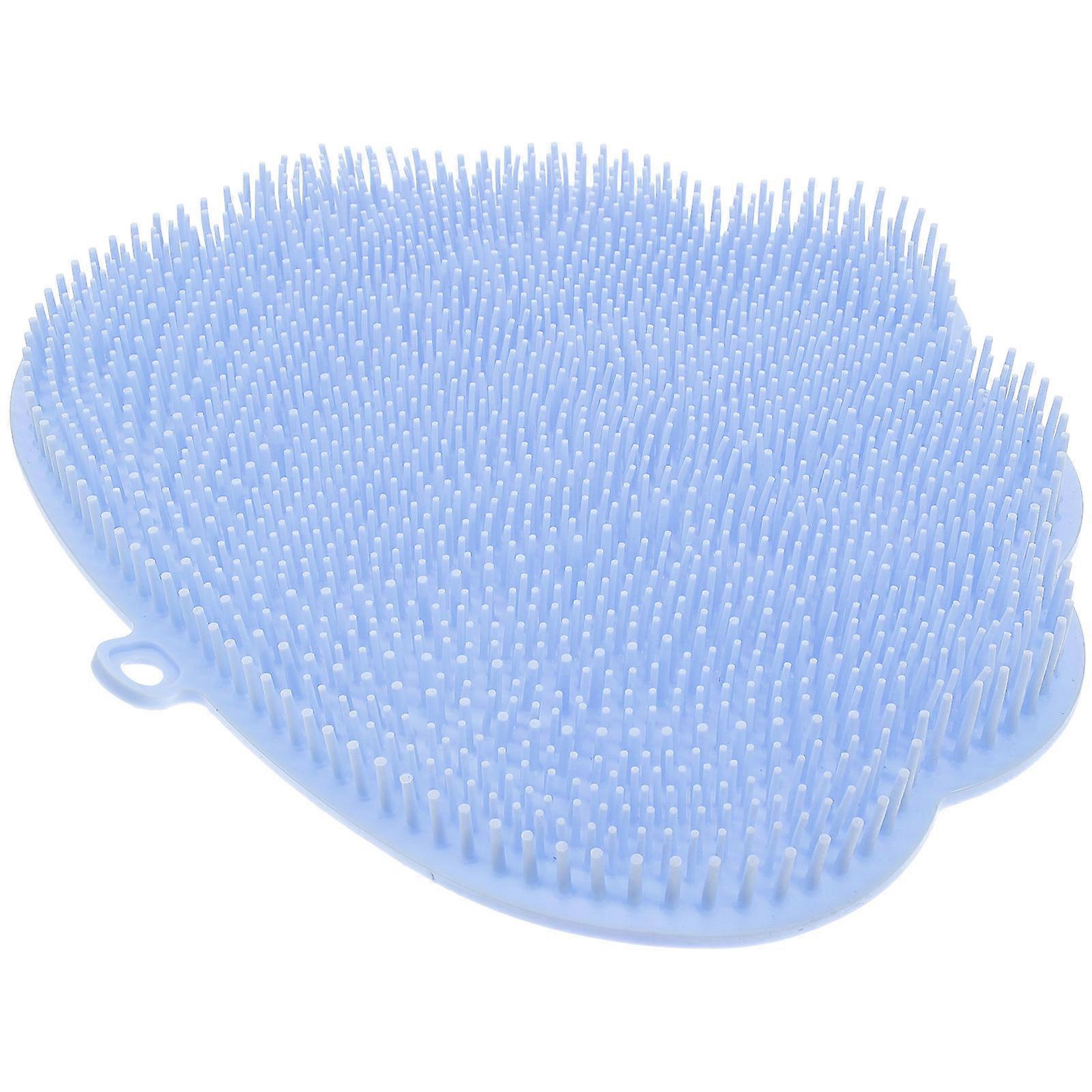 Tpe Shower Wall Back Scrubber with Suction Cup Blue