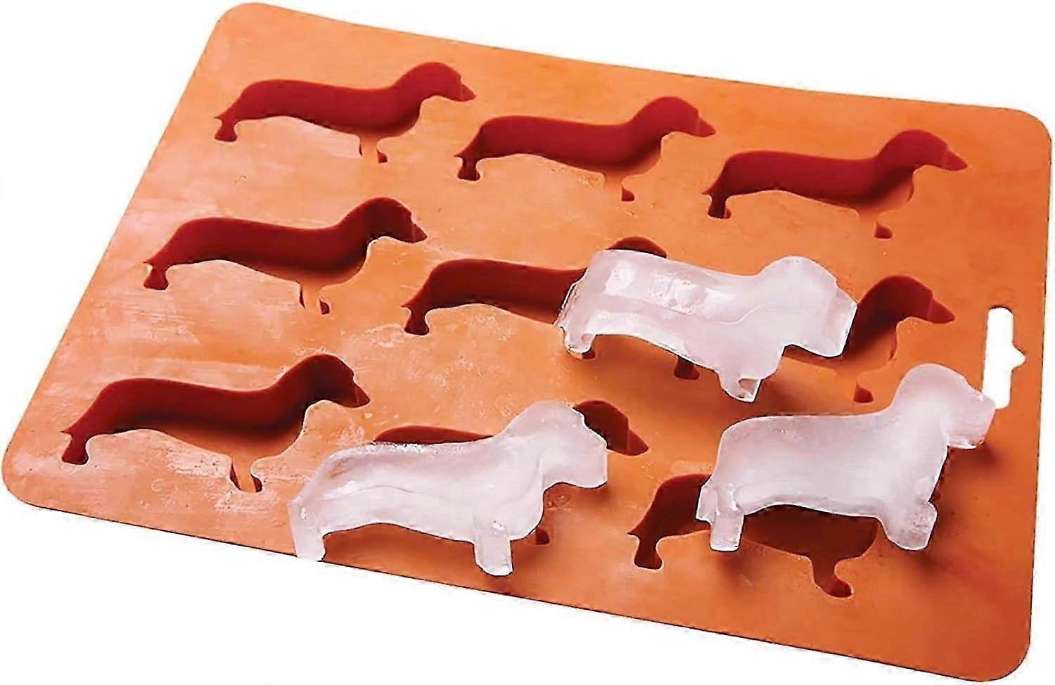 2026 New Dachshund shape silicone ice cube mold