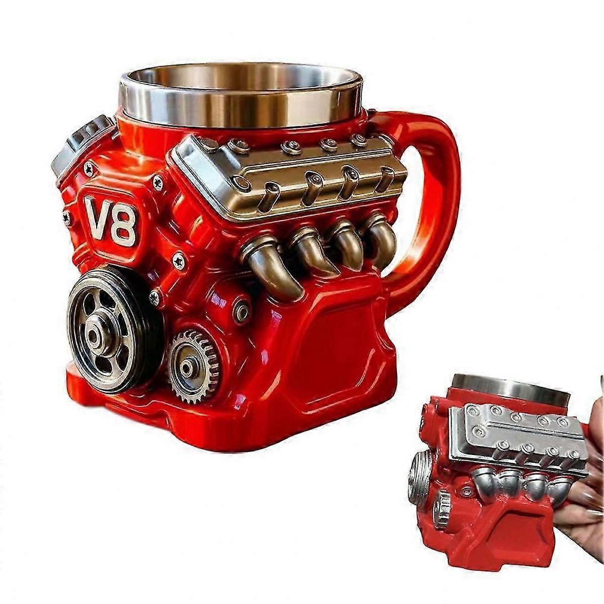 V8 Engine Coffee Cup for Car Enthusiasts