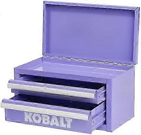 Lavender 2 Drawer Mini Tool Box with Smooth Glide Drawers and Durable Compact Design