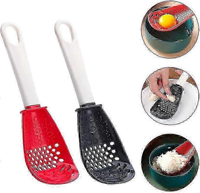 Multifunctional Kitchen Spoon, Kitchen Cooking Spoon, Kitchen Gadget, Skimmer Spoon, Colander, Strainer, Grater, Press