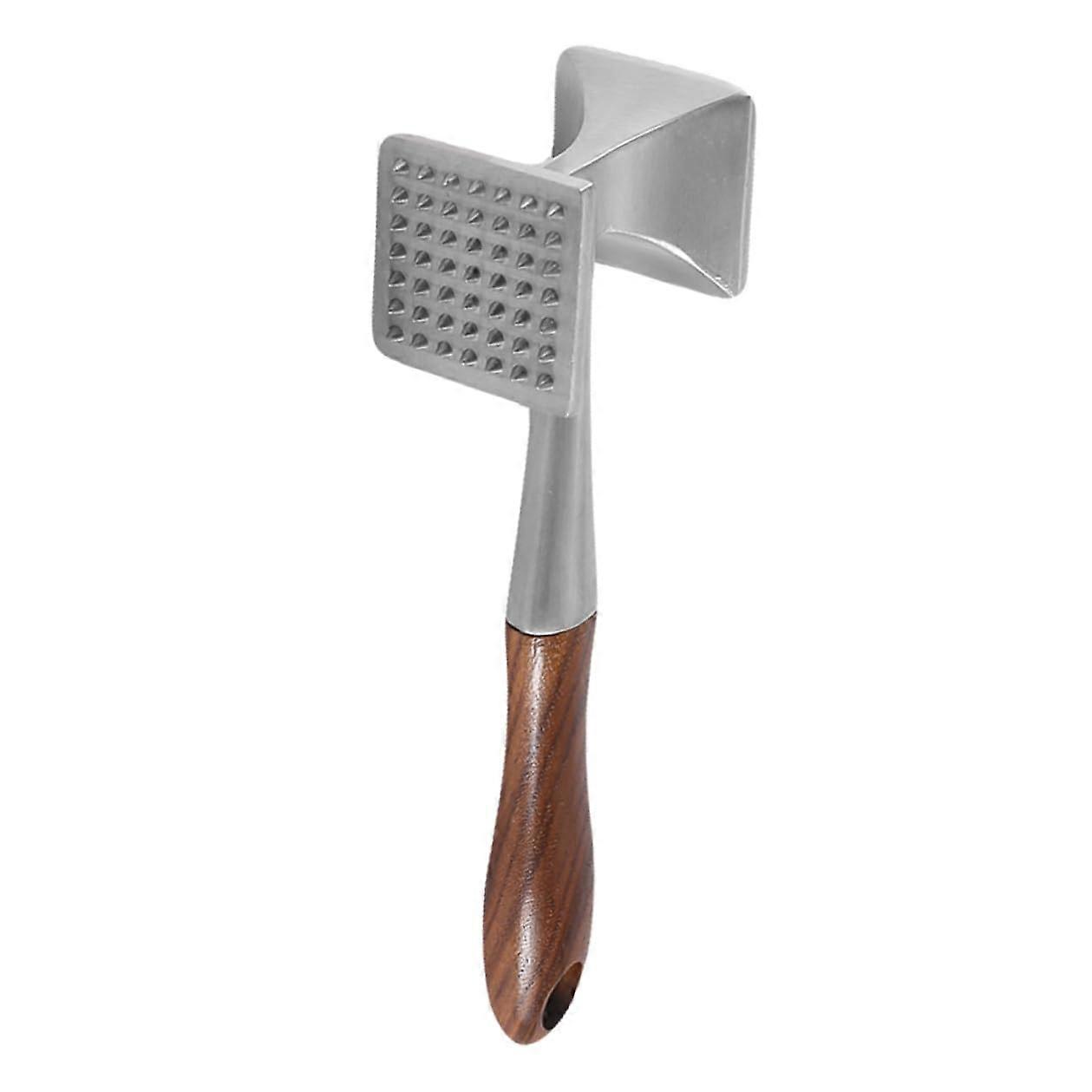 Heavy Duty Meat Tenderizer Hammer with DualSided Head and Ergonomic Handle for Kitchen Use