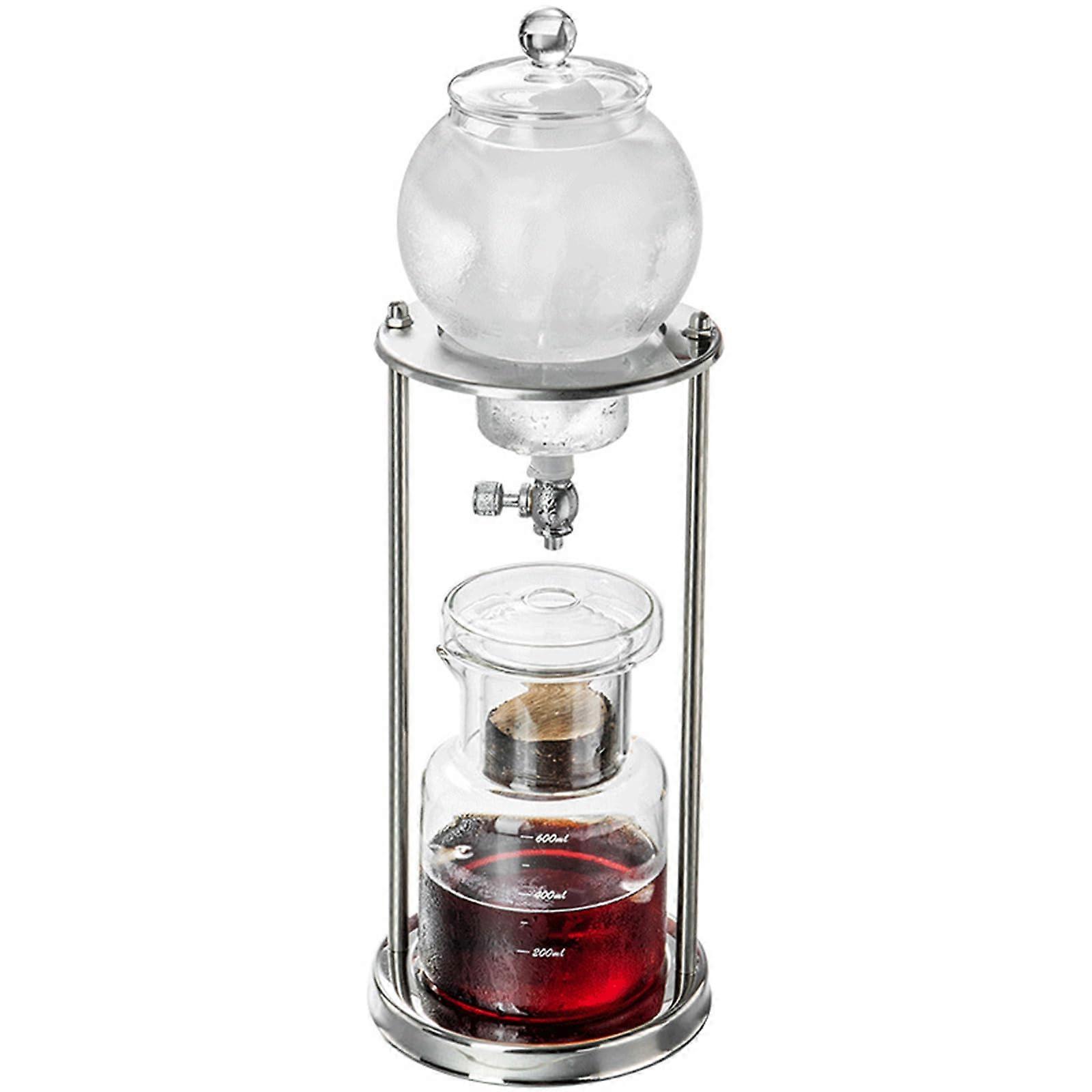 600ml Cold Brew Coffee Maker with Adjustable Drip Speed,  Borosilicate Glass for Home Office