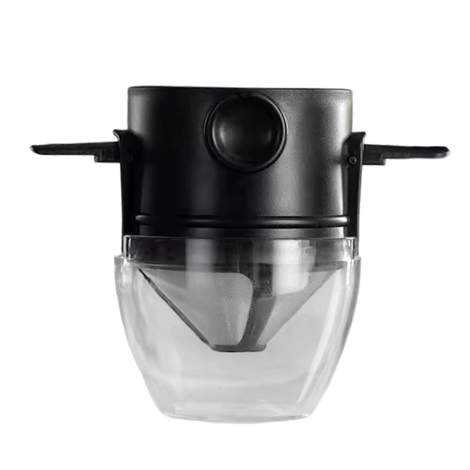 Foldable Stainless Steel Pour Over Coffee Dripper with Double Layer Reusable Filter for Camping