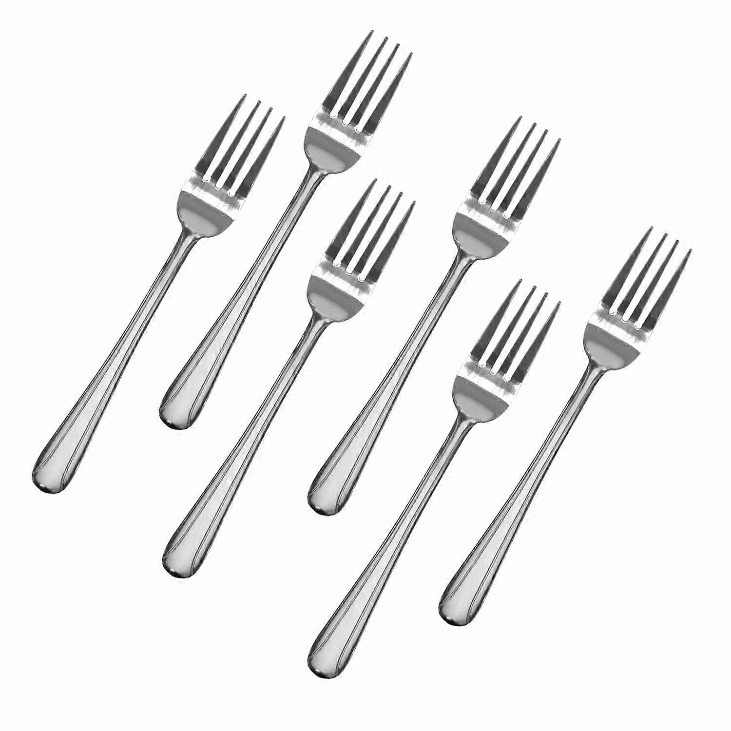 Salad Flatware Set for 6, RustResistant Stainless Steel Cutlery with Comfortable Grip for Dining