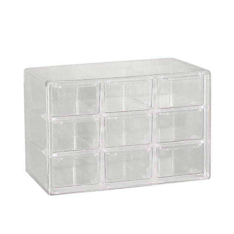 Large Capacity Contact Lens Storage Box with MultiGrid Dustproof Drawers and Clear View Design