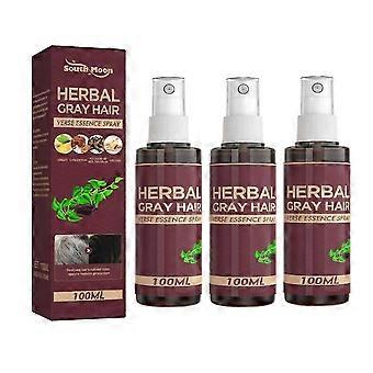 3pcs Herbal Gray Hair Care Spray, Polygonum Multiflorum And Herb Extract, Strengthens Hair, Moisturizes Hair