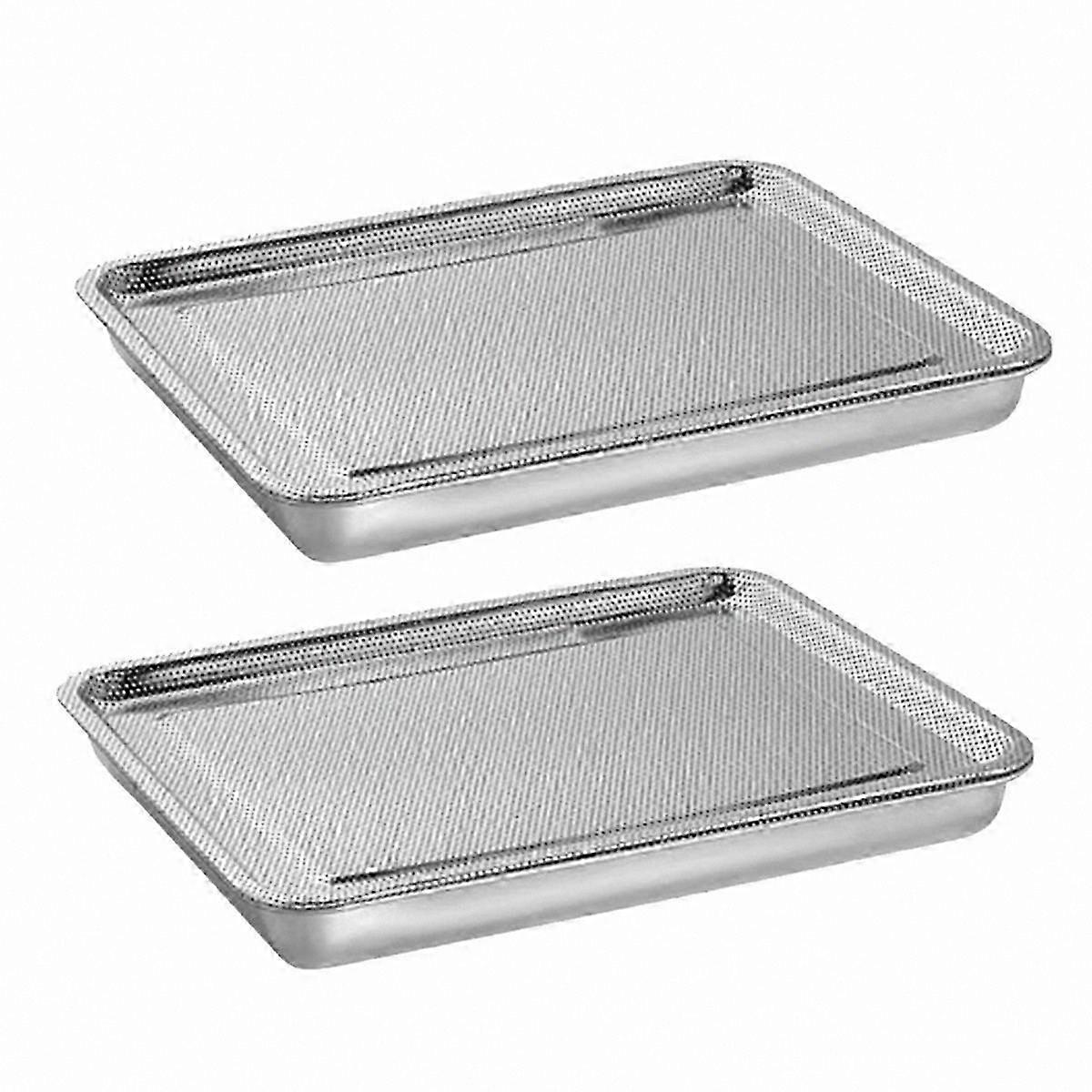 2-Tier Stainless Steel Sprouting Tray Set, 10.4 Inch