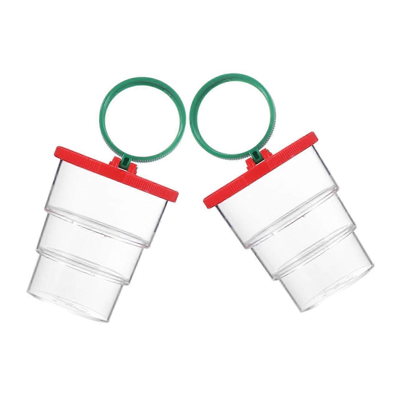 2pcs Kids Bug Viewer with Magnifier Insect Observation Box for Outdoor Science Exploration